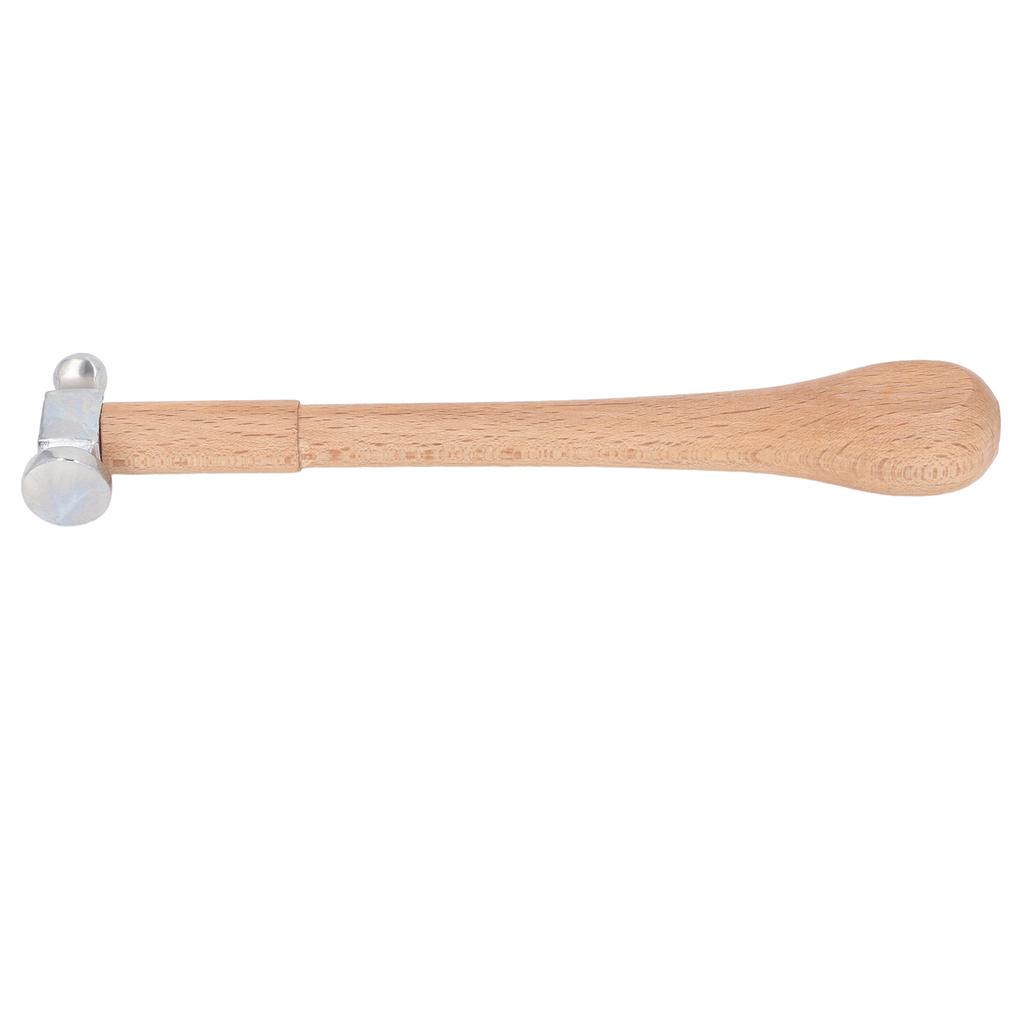 Mini Hammer High Carbon Steel Round Head Ergonomic Wooden Handle Ball Peen Hammer for Goldsmithing