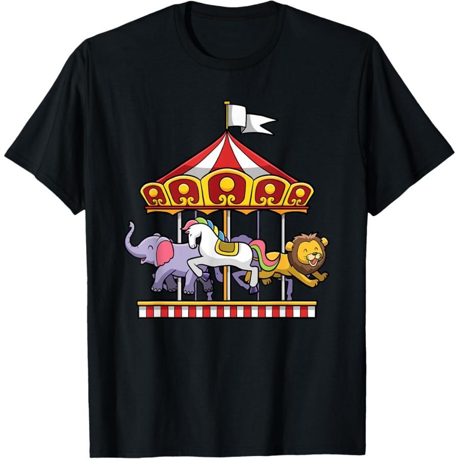 

Horse Carousel Cute Carnival Ride Animals Circus T-Shirt XXXXXL чорний