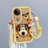 KEYSION Shockproof Case for VIVO V50 5G with Lanyard Soft Silicone Cute 3D Cartoon Doll Phone Back Cover for VIVO V50