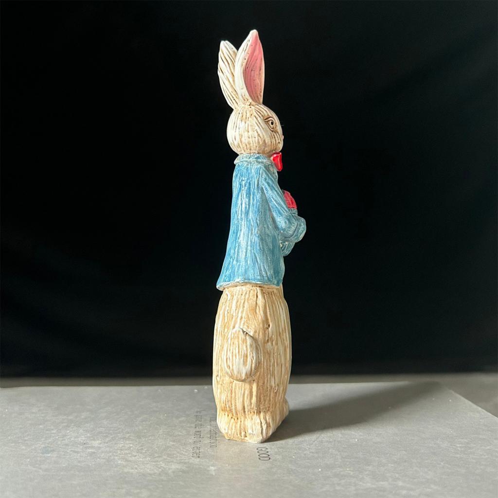Easter Bunny Sculpture, Cute Indoor And Outdoor Bunny Statue, Suitable For Garden Patios, All-day Spring Holiday Tabletop Decoration