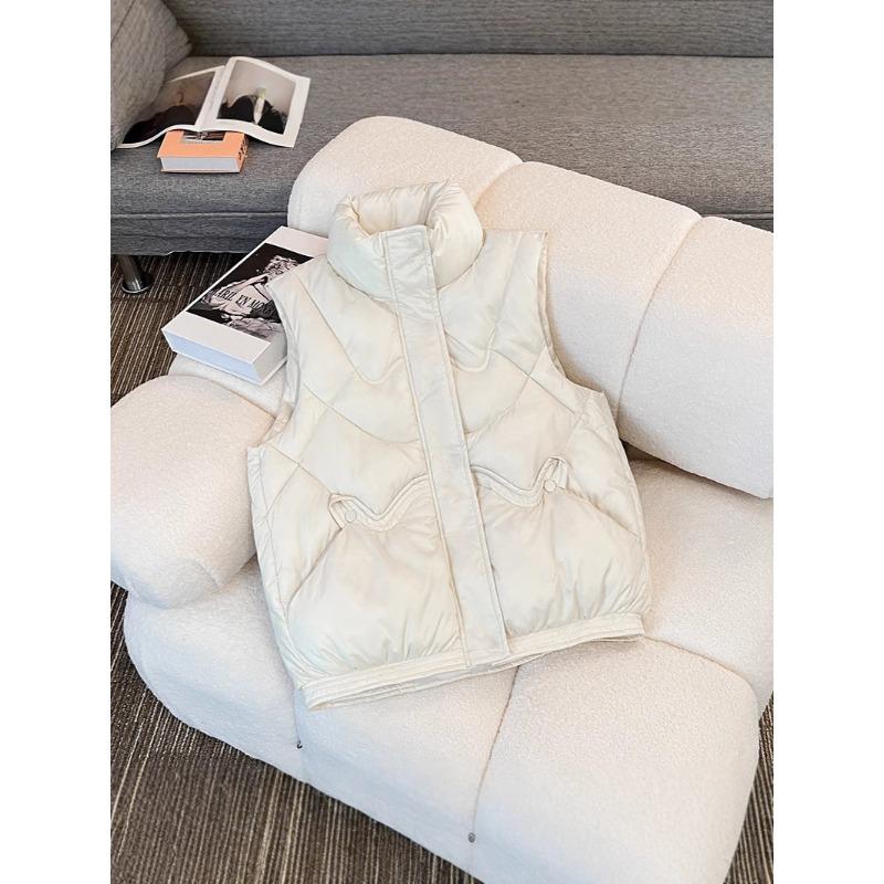 Autumn and Winter New Women's Lightweight Sleeveless Jacket Vest Thickened Warm Sports and Leisure Loose Lightweight Jacket