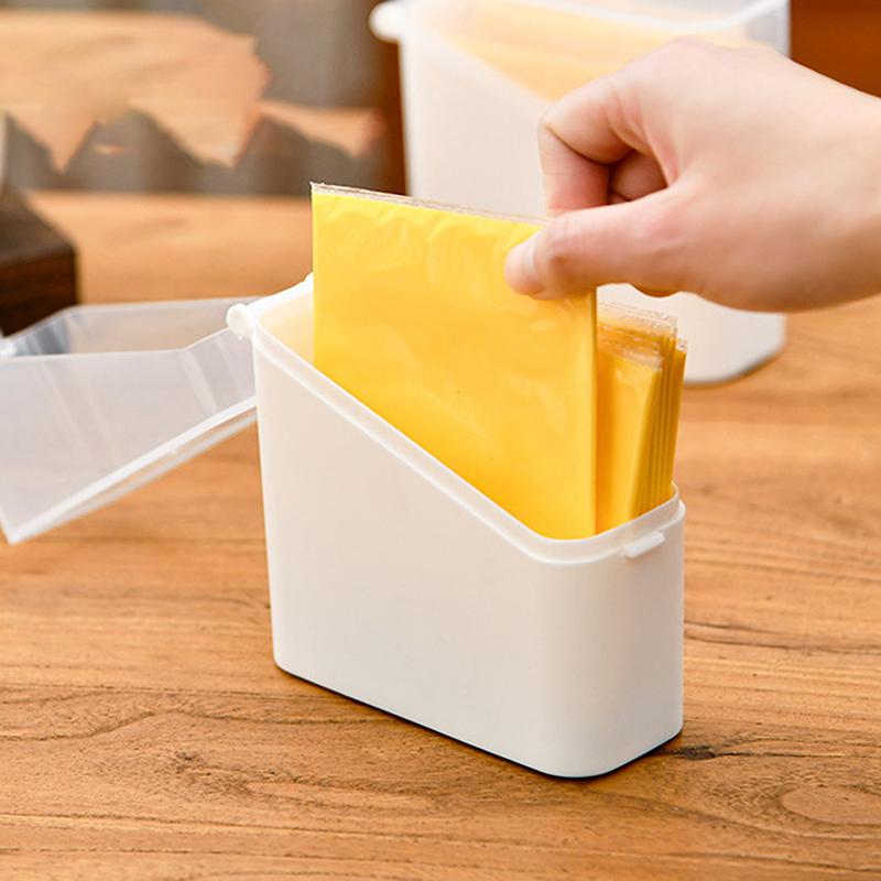 Pojemnik do przechowywania żywności Pojemnik na saszetki z przyprawami do sera Etui Lodówka Plastikowy Przezroczysty Organizer Pudełko do przechowywania próbek kosmetycznych