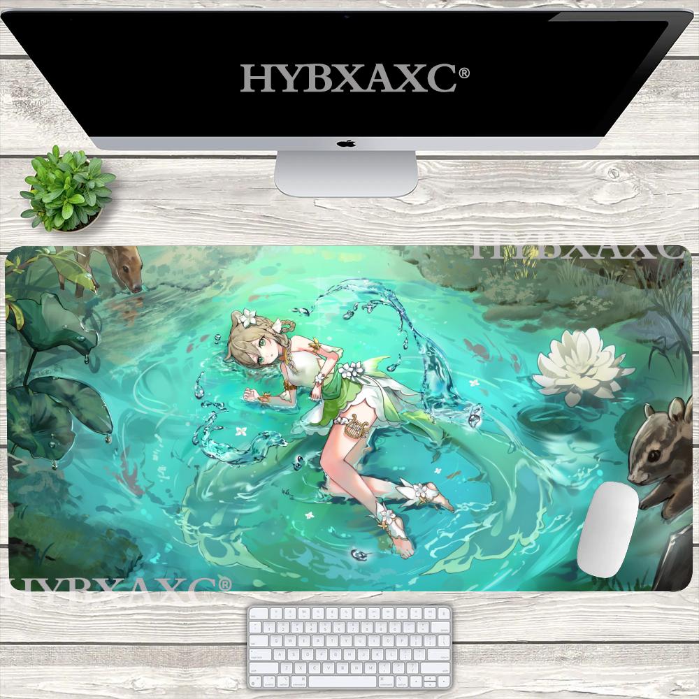 HYBXAXC Fantasy Forest Girl Mouse Pad Large Gaming Desk Mat Colorful Nonslip Rubber Mousepad 400X800X2MM