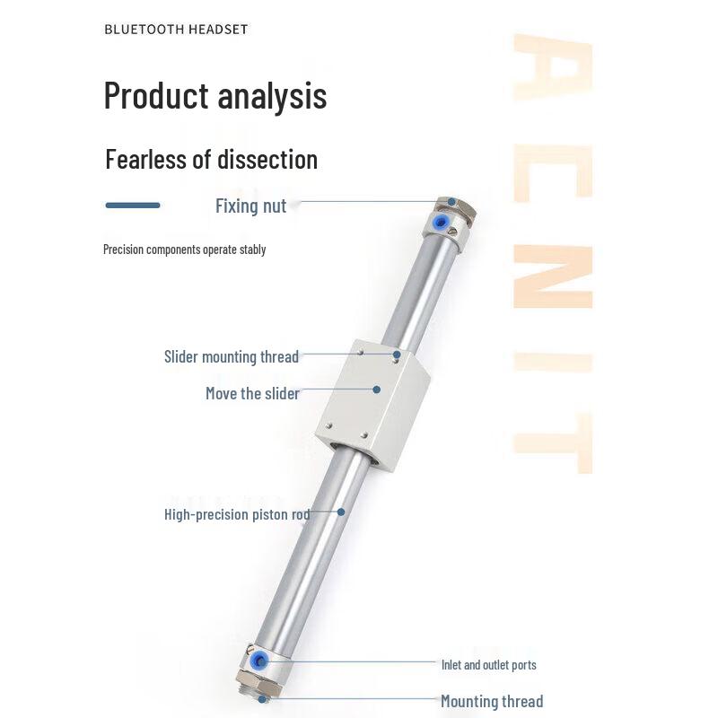 Magnetic Coupling Rodless Air Cylinder