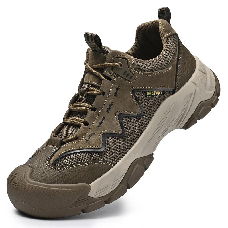 Fashion Luxury Low Top Autumn Casual Leather Shoes New Breathable Lace-up Outdoor Sneaker Classic Men Genuine Leather Vulcanize Shoes