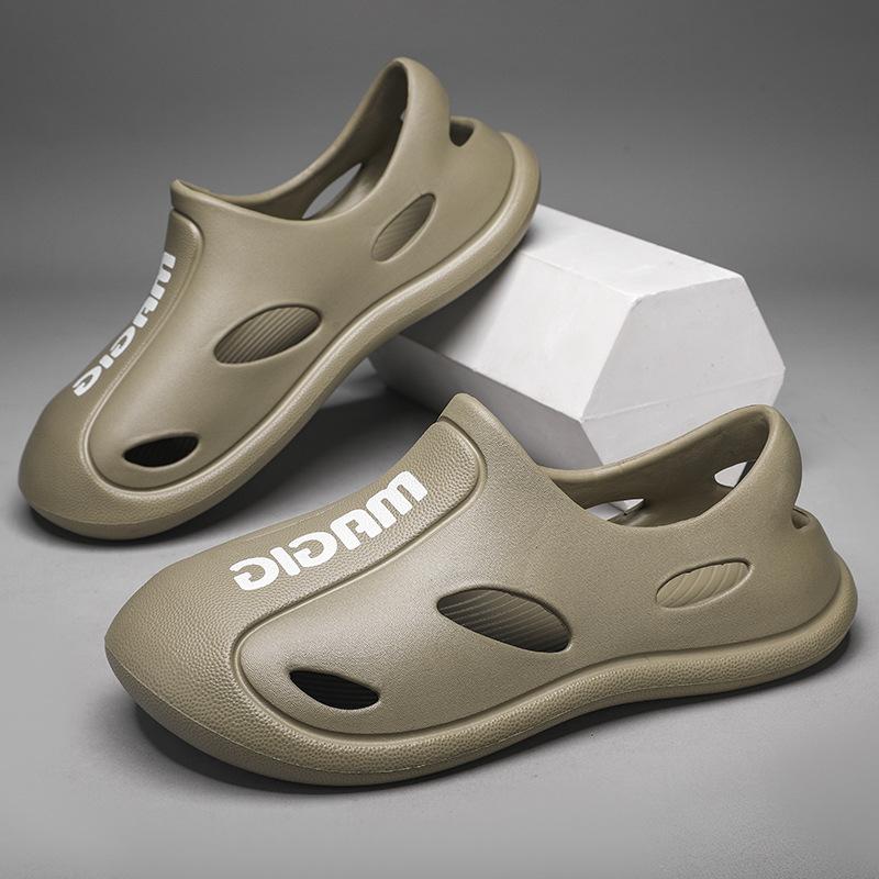 

Модные мужские тапочки из ЭВА, нескользящие, для дома, мужские тапочки, мягкие и удобные сандалии, легкая мужская водонепроницаемая обувь для отдыха на открытом воздухе 45