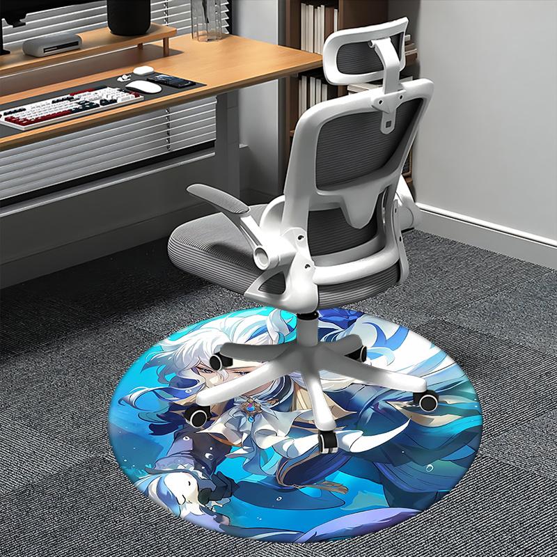 

Blue Ice Mage,Frost Sorcerer Chair mat Round Rug Office carpet,Non slip, Suitable for Living Rooms, Bedrooms Decor1205070a 80cm by 80cm