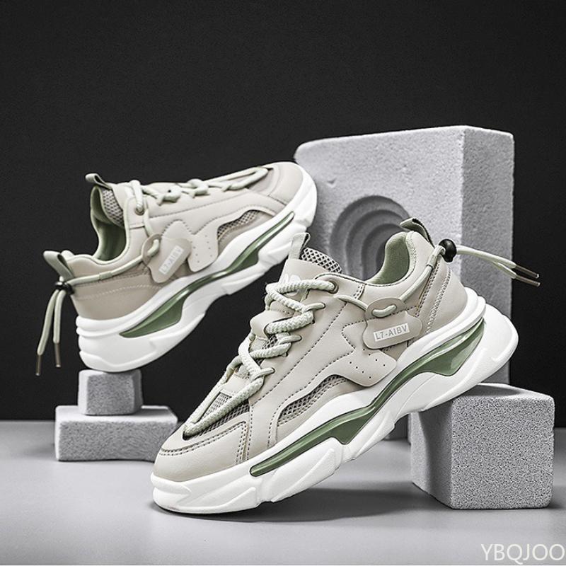 New Summer Mesh Breathable Versatile Sports Leisure Men's Shoes Running Thick soled Height Boosting Simple Comfortable Shoes