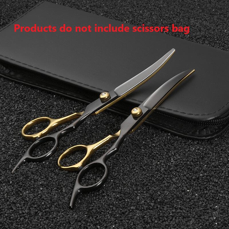 Kit Foarfece Toaletare Animale de Companie 6.5 Inch Foarfecă Rărire Păr Pisică Set Foarfece Animale de Companie Negru-auriu Foarfece Câine