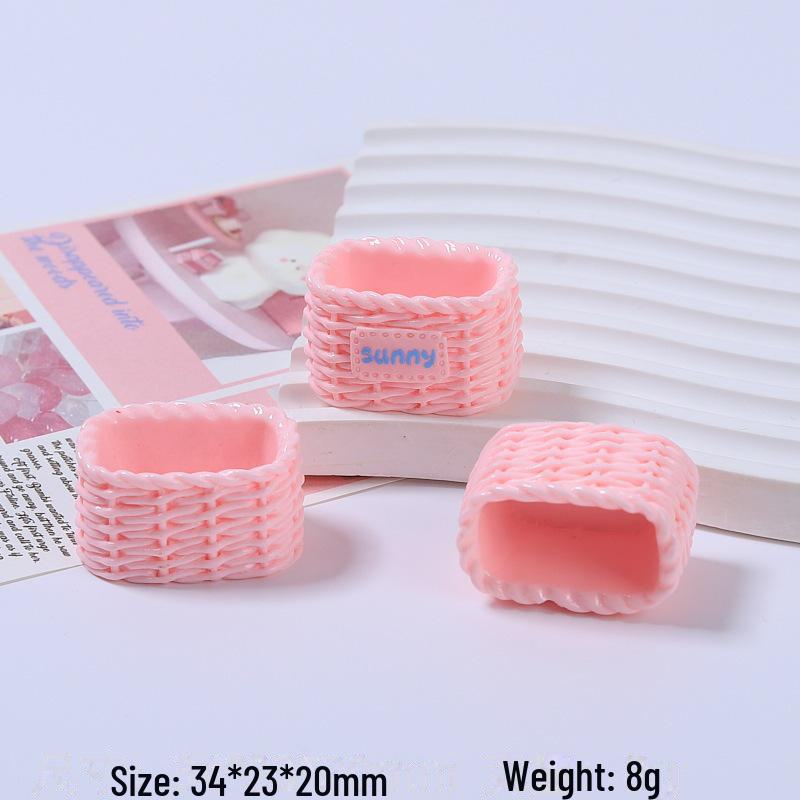 Accesorii Coș de Bambus Colorat 3D: Materiale pentru bijuterii din rășină DIY lucrate manual