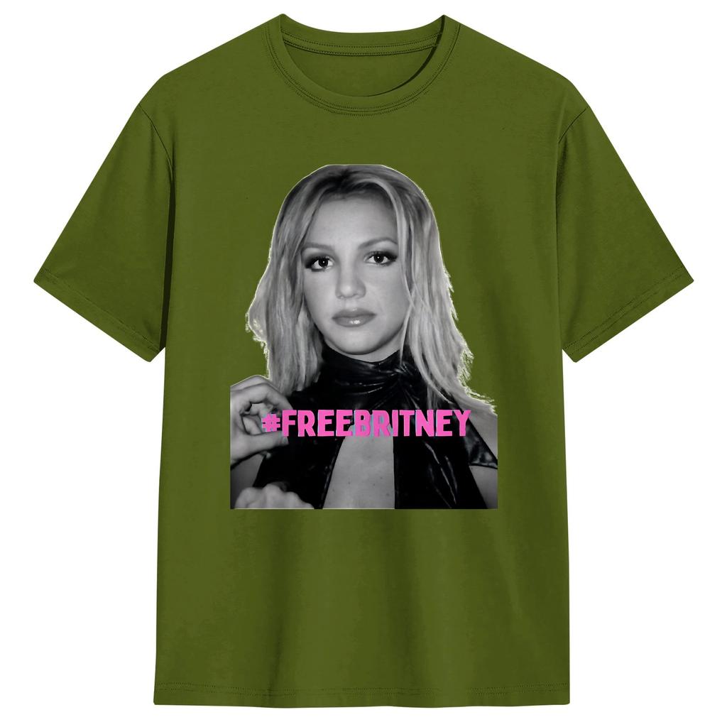 Unisex Free Britneys Spears Poster TShirts Cotton Tees Summer Streetwear Short Sleeve T Shirt ONeck Novelty Custom Logo Tshirt