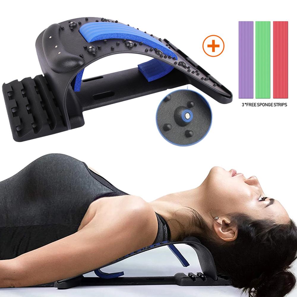 Portable Neck Massager Multi-Level Adjustable Back Cracker Board Back Brace Best Posture Corrector Belt Vehicle Waist Cushion