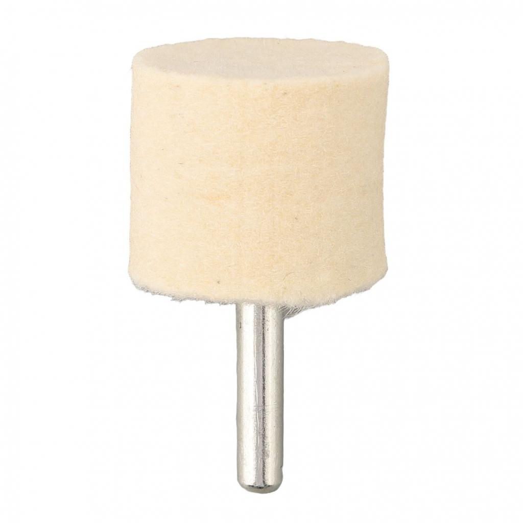 Easy to Use Wool Felt Mounted Polishing Wheel 6mm Shank Drill Attachment