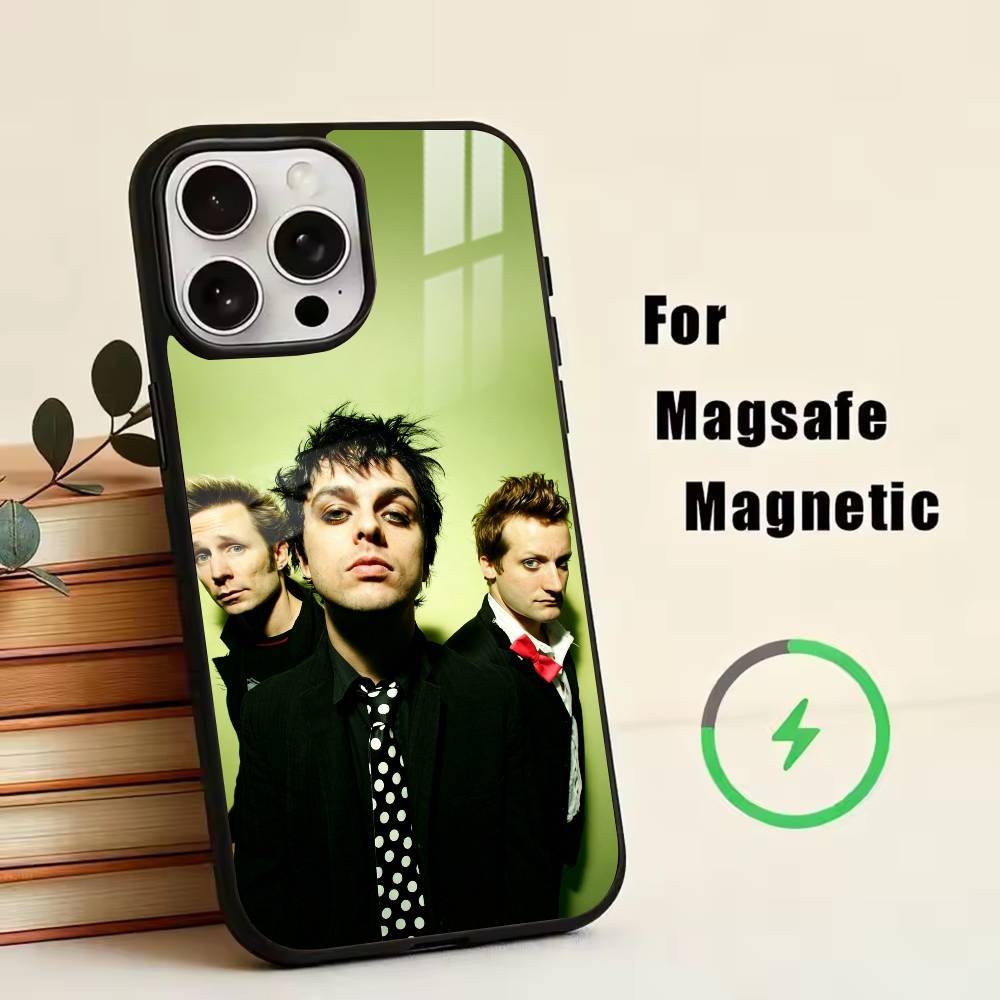 G-Green Day B-Band holiday Phone Case For iPhone17,16,15,14,13,12,11 Plus,Pro Magnetic For Magsafe Wireless Charging