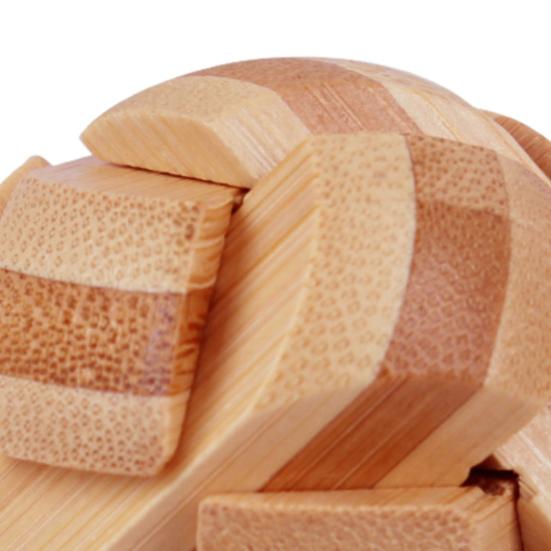 Wooden Brain Teaser Puzzle Toy IQ Test Logic Training Luban Kong Ming Lock Kids Adults Bamboo 3D Burr Puzzle Interlock Unlock Game Educational Toy