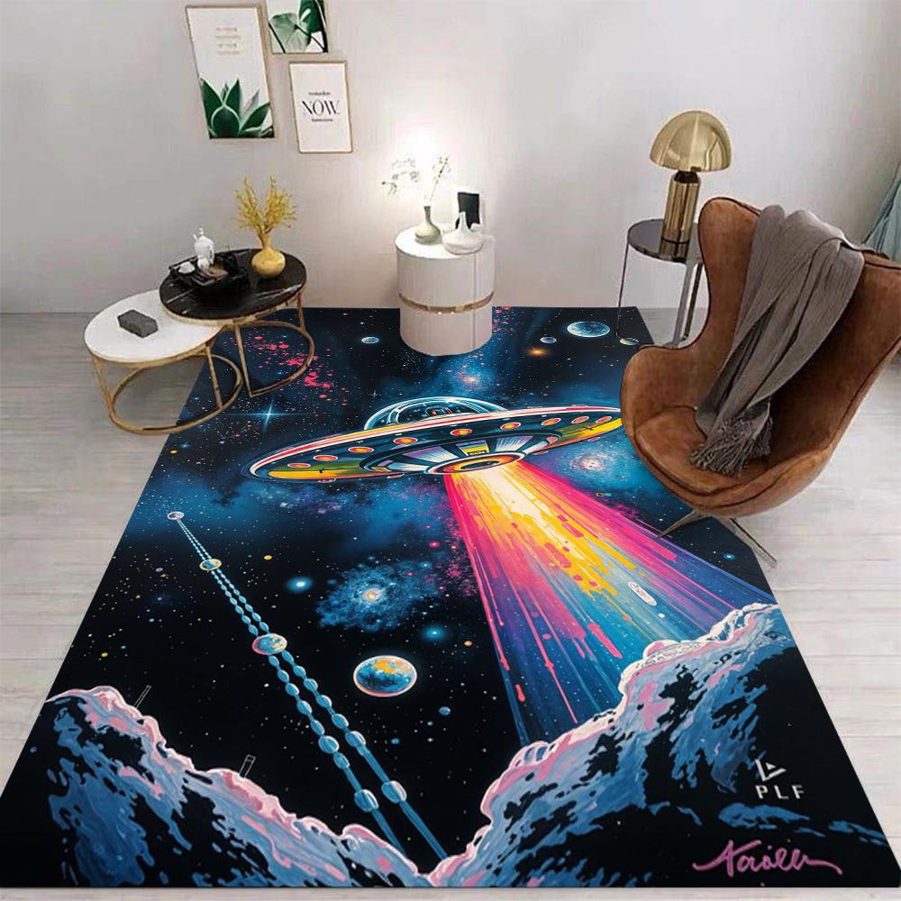 Space Planet Carpet Starry Sky Carpets for Living Room Decor Illusion Sofa Rugs Home Bedroom Nonslip Area Floor Mat Kid Play Mat