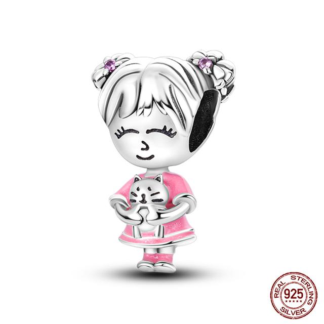 Moda 925 Prata Esterlina Bolsa Bagagem Charms Contas Fit Fasion 925 Pulseiras Finas Aniversário DIY Jóias Fazendo