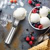 1pc Stainless Steel Ice Cream Scoop with Trigger Release Durable Non-Slip Grip for Frozen Yogurt Sundae Fruit Ball Scooper Easy
