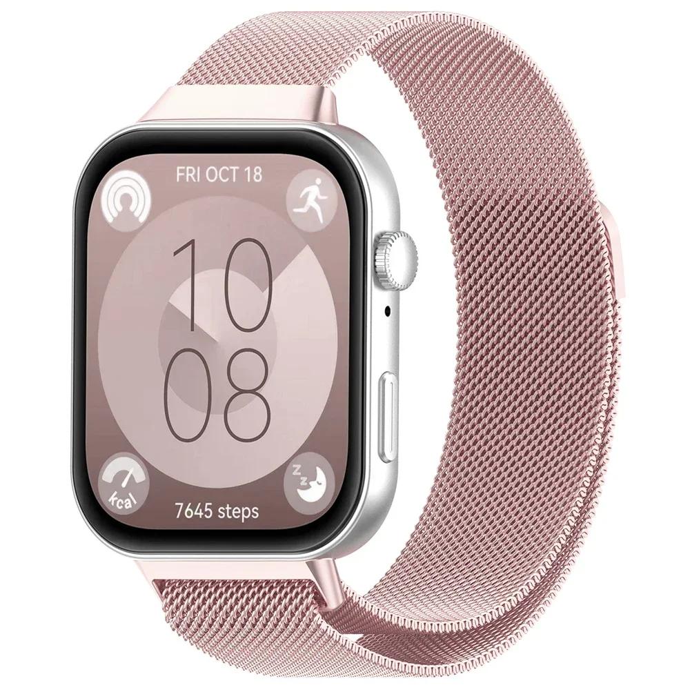 Pasek Milanese Loop do Huawei Watch FIT 3 Pasek smart Magnetyczna stal nierdzewna do Huawei fit3 2025 NAJNOWSZY correa Akcesoria