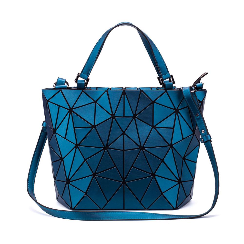 Creative Geometric Diamond Handbags Bucket Women Fashion Luminous Portable Shoulder Messenger Bag