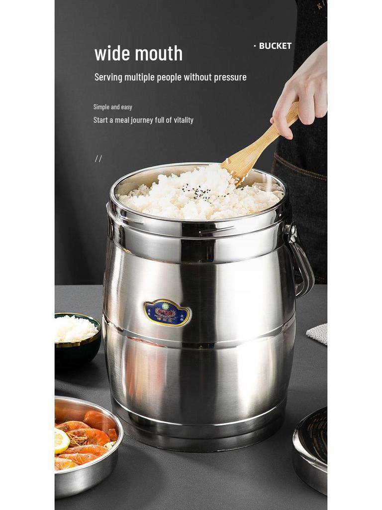 Portable Stainless Steel Insulated Lunch Box & Soup Container with Large Capacity