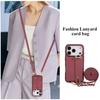 For iphone 17 16 15 14 13 12 11 Pro Max Air Case PU Leather Wallet Bag Grip Strap Holder Long Crossbody Lanyard Ring Clasp Cover