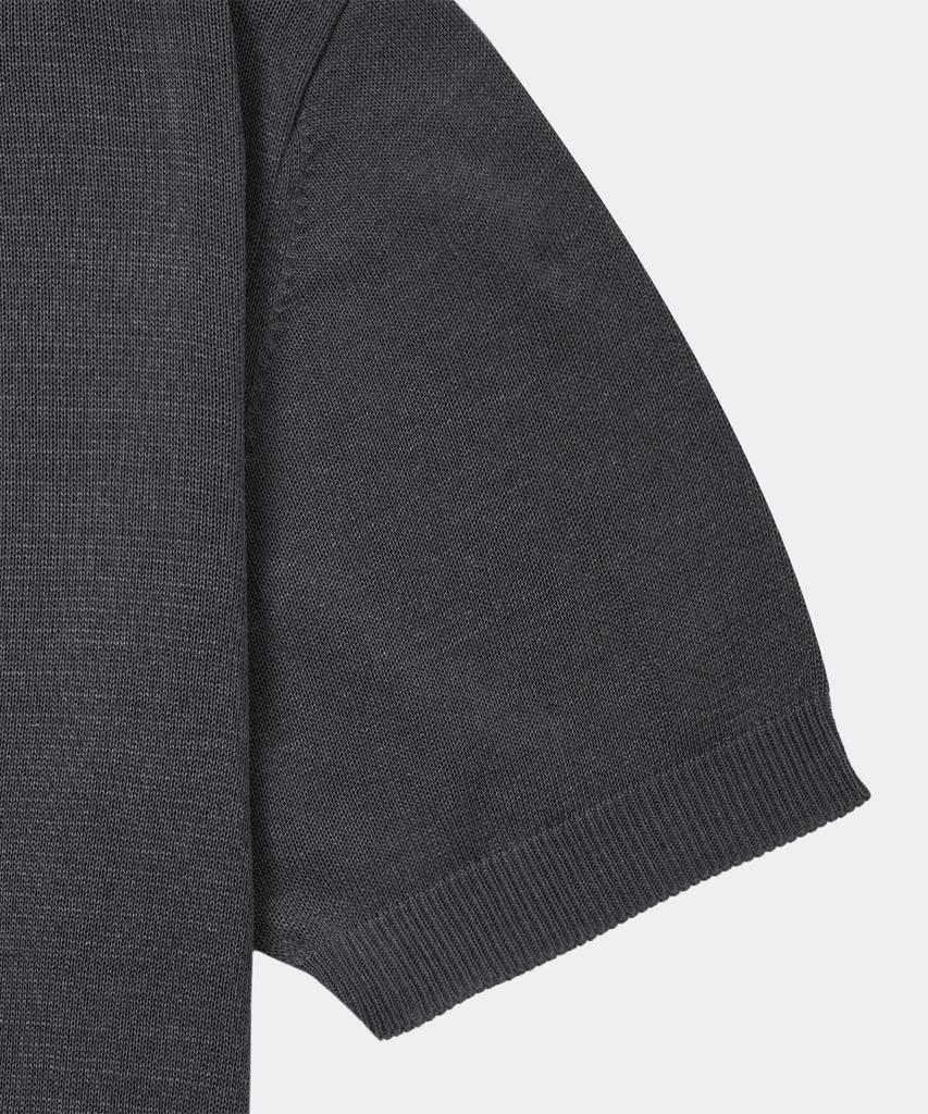 Dekkoloso Summer Cool Touch Henley Neck Short Sleeve Knit [Gray]