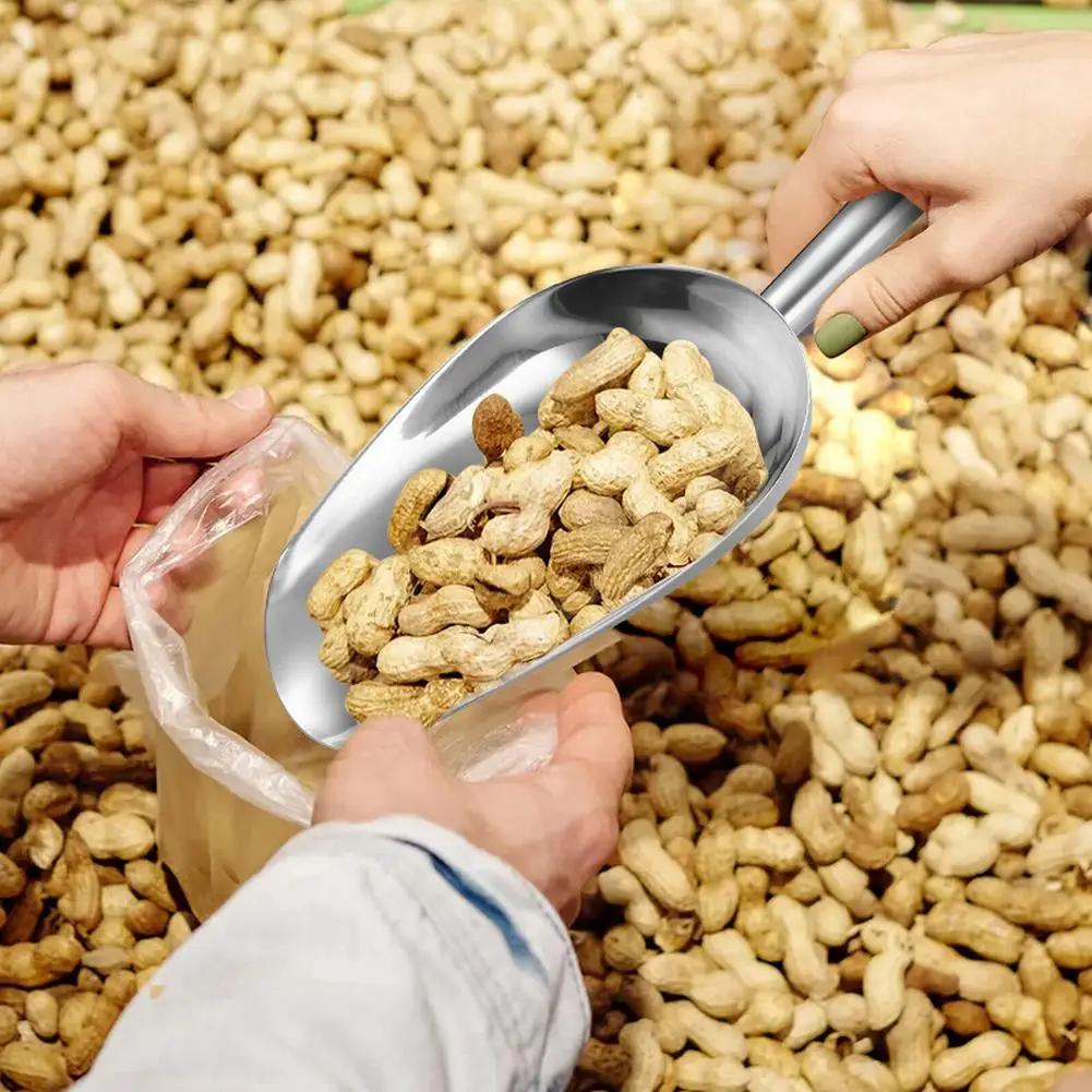 1pcs Shovel Stainless Steel Scoops Candy Ice Cube Flour Golden Ice Cream Spoon Scoops Buffet Tool Scoop Kitchen Gadget
