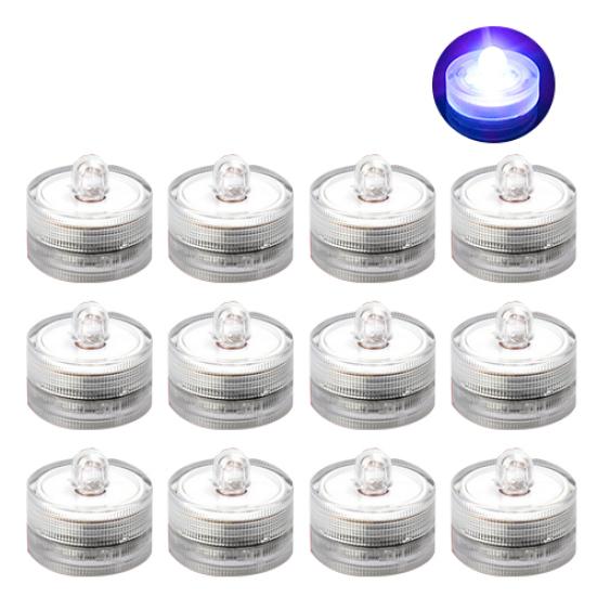 12 Stück Tauchfähige Wasserdichte Hochzeits-Teelichtlampe Batteriebetriebene LED-Lichter