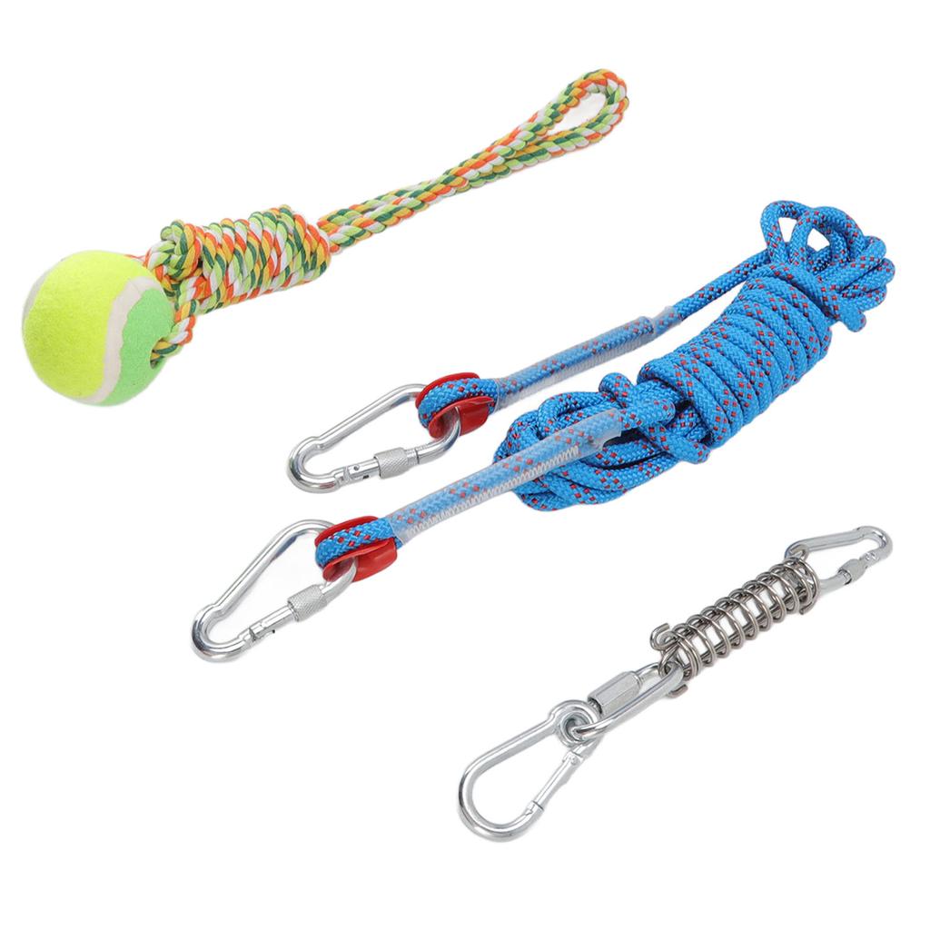 Spring Pole Dog Rope Toys Interactive Hanging Bungee Dog Toys for Medium Large Dogs 16.4ft