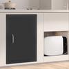 Porte d'accès pour barbecue en acier noir simple 43x58,5 cm, Porte d'armoire de cuisine extérieure, Panneau de porte de barbecue de remplacement, Installation facile
