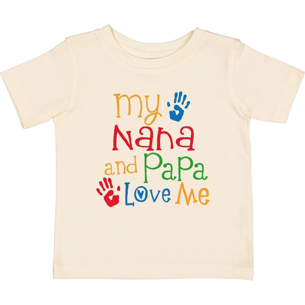 Inktastic My Nana And Papa Love Me Baby T-Shirt Grandchild Grandkids Clothing 130