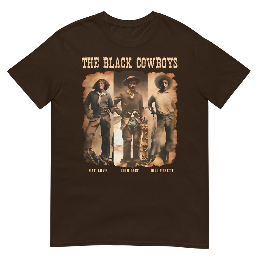 Black Cowboy Western Rodeo Melanin Black History Texas Unisex Tshirt