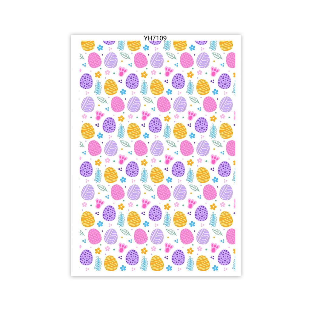 Water Soluble Clay Transfer Sheets Easters Rabbits Colored Eggs Transfer Paper Earrings Making Tool for Jewelry Making
