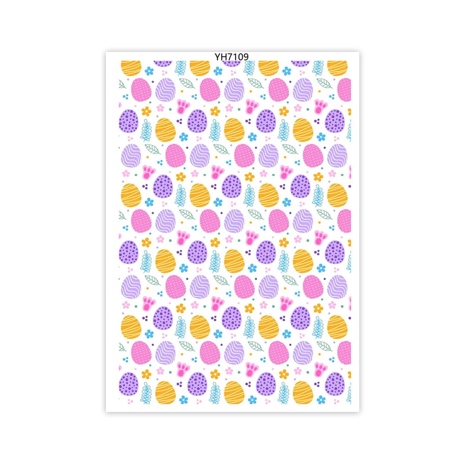 

Водорастворимые листы для переноса глины Пасхальные кролики Цветные яйца Переводная бумага Инструмент для изготовления серег для изготовления ювелирных изделий 9