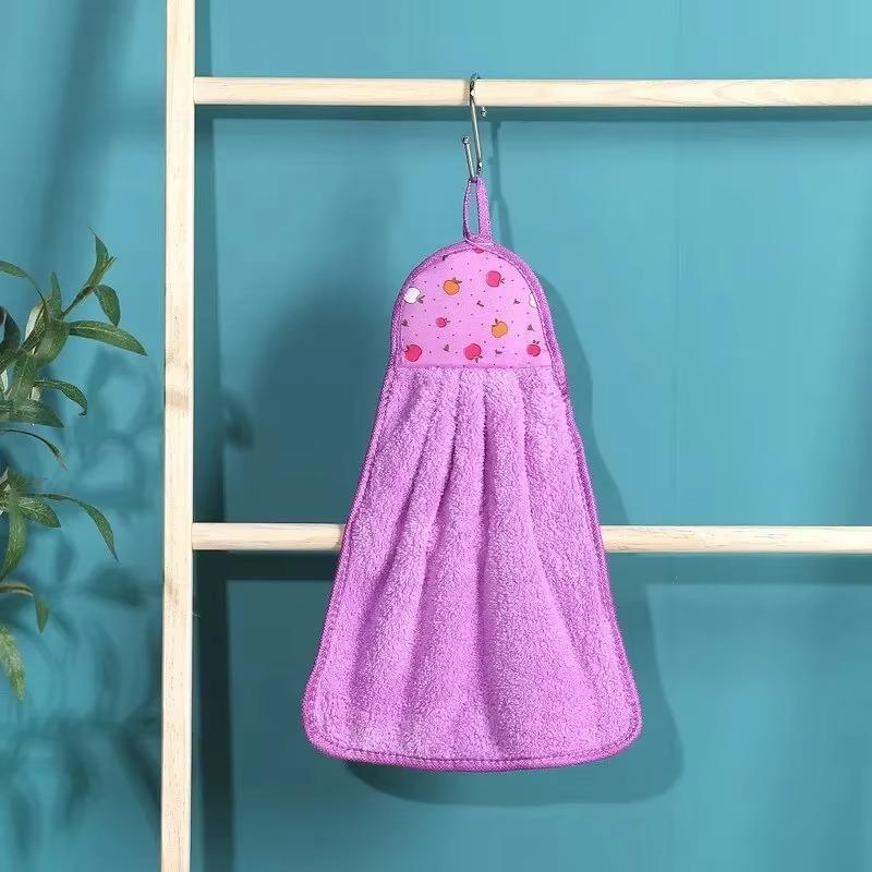 Coral Velvet Bathroom Supplies Soft Hand Towel Absorbent Cloth Dishcloths Hanging Cloth Kitchen Accessories