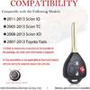 MechanMagic Key Fob Remote Replacement Fits For Toyota Yaris/Scion IQ TC XD (FCC ID:MOZB41TG) 2007 2008 2009 2010 2011 2012 2013 Keyless Entry Remote