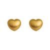 2026 Korean Minimalist 22K Gold Plated Heart Stud Earrings - Elegant Matte Brushed Peach Heart Earrings for Women Niche Jewelry