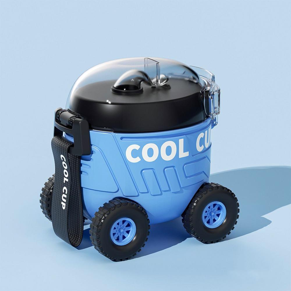 

500 мл Мила Пляшка для Води Великої Ємності Пляшка з Відкидною Кришкою Літня Іграшка Машинка Пляшечка для Пиття Дитяча синій