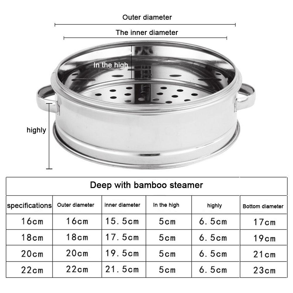 Meat Desserts Steamer Hot Pot Steamer Basket/cover Baby Food Kitchen Cookware Stainless Steel Steam Food Steaming Tray