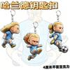 Cartoon Erling Haaland Keychain Funny Meme Keyring Soccer Player Backpack Pendant Car Key Holder Bag Charm Accessories Fans Gift