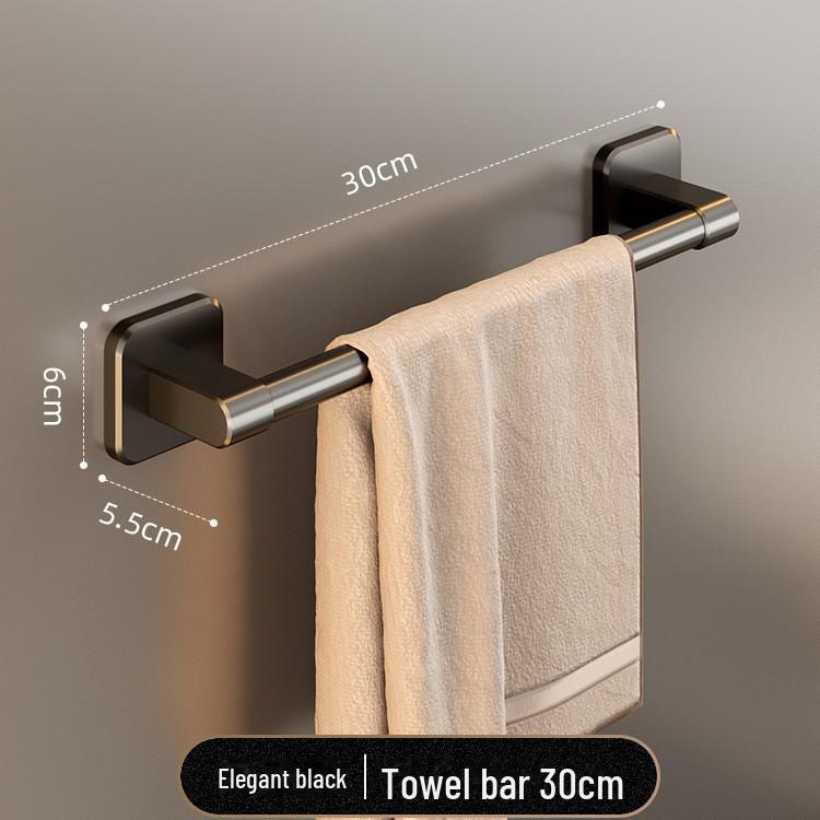 Pistolengrau Raumaluminium Stanzfreier Einzelstangen-Handtuchhalter mit Doppelgeländer für Badezimmer