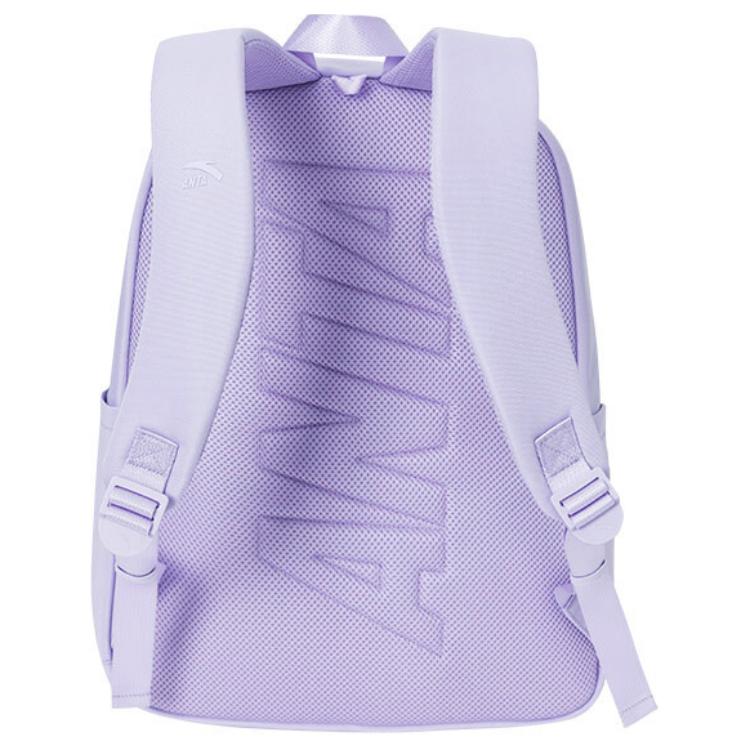 New Anta Life Collection Fabric Top Student Backpack, Students Backpack Unisex Light Purple 992518151R-3