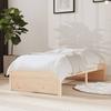 Vidaxl Bed Frame, Solid Wood, 75X190 Cm, Single