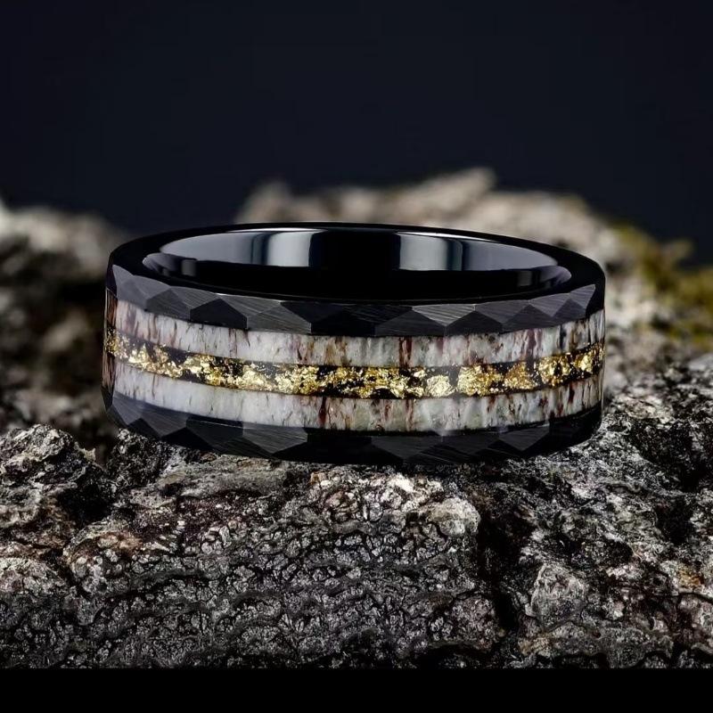 Bestselling Colorful Rhombus Edge Stainless Steel Ring Set - Unique and Fashionable Jewelry