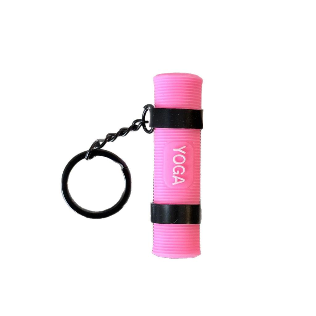 Eco-Friendly Mini Yoga Bag Keychain – Soft Rubber Fitness Pendant Gift