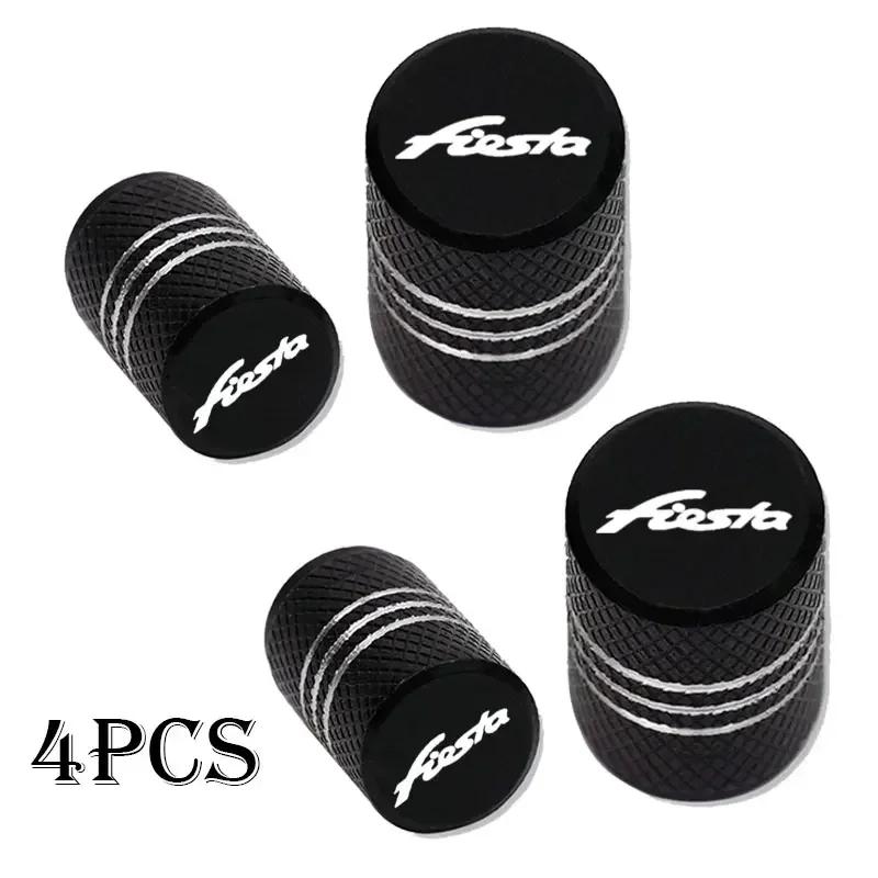 For Ford Fiesta Auto Accessories Auto CNC Badges 4pcs Car Wheel Tire Valve Caps Tyre Stem Covers Airdust Waterproof