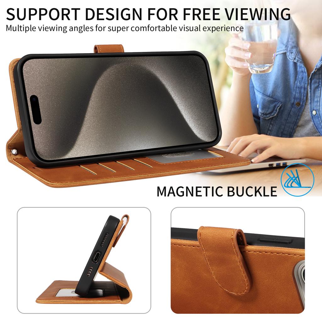 Suitable for iPhone 17 phone case, Apple 17E phone leather case, anti-scan protection, Samsung S25 flip cover, Xiaomi