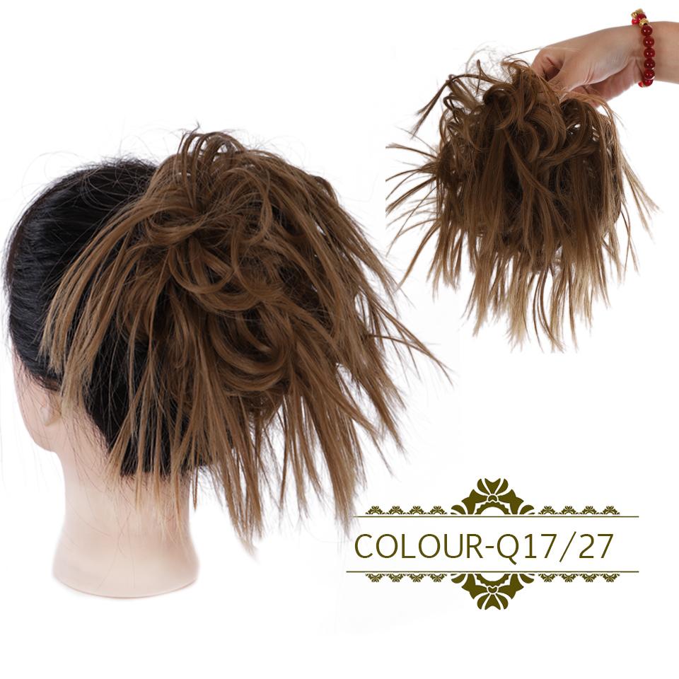 Chignon Disordinati Wrap su Elastico in Gomma Coda di Cavallo Fibra Sintetica ad Alta Temperatura Scrunchie Updo Parrucche KTB