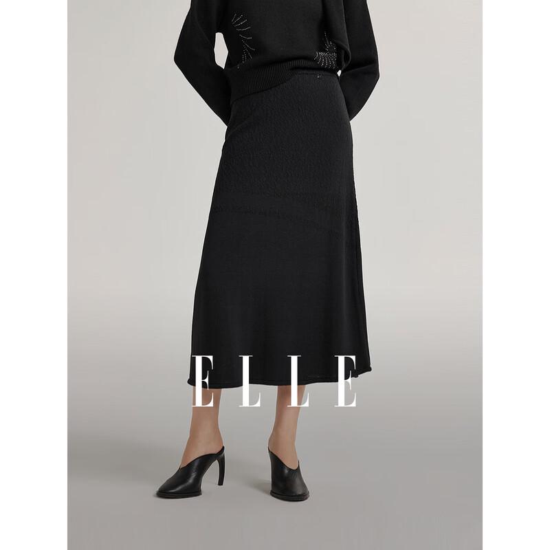 ELLE Women s High-Waist A-Line Long Skirt M